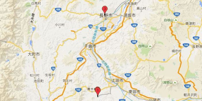 善光寺と北向観音の位置関係